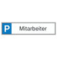 SafetyMarking® - Parkplatzschild Mitarb. Alu geprägt