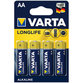 VARTA® - Batterie LONGLIFE AA, 4-er Blister DE