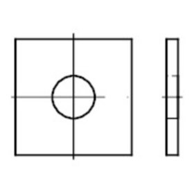 Vierkantscheiben für Holzbau, DIN 436 Stahl blank  11  x 30x 3