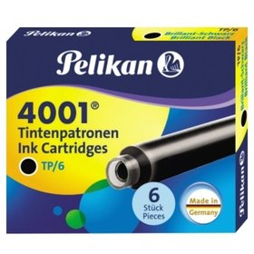 Pelikan - Tintenpatrone 4001 TP/6 301218 brillantschwarz 6er-Pack