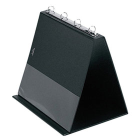 VELOFLEX® - Tischflipchart 4101080 DIN A4 quer 4Ringe 10Hüllen schwarz