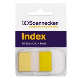 Soennecken - Haftstreifen Index 5820 25x43mm 50Streifen Spender gelb