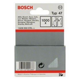 Bosch - Tackernagel Typ 47, 1,8 x 1,27 x 23mm, 1000er-Pack