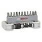 Bosch - Schrauberbit-Set Extra-Hart, 11-teilig, PH, PZ, T, S, HEX, 25mm, Bithalter