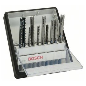 Bosch - 10-tlg. Stichsägeblatt-Set Wood and Metal, Robust Line, T-Schaft