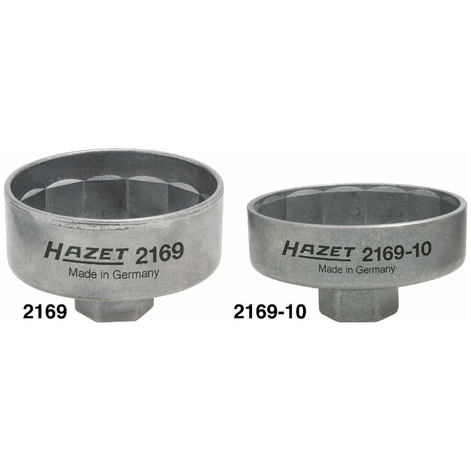 HAZET - Ölfilter-Schlüssel 2169, 3/8 für Außen-14-kant 74,4mm