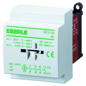 Eberle - Installationsschütz 20A 230-240V/UC 3TE 500V/AC 4S 1000W/AGL 560VA/LL