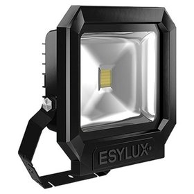 ESYLUX - LED-Strahler 50W OFL/AFL SUN 3000K A+ sw 1LED 4000lm IP65 mt Konv breitstrahlend
