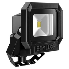 ESYLUX - LED-Strahler 10W OFL/AFL SUN 3000K A+ sw 1LED 800lm IP65 mt Konv breitstrahlend