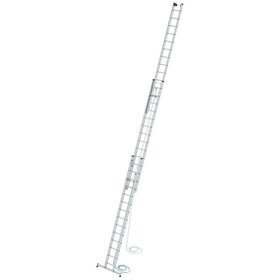 MUNK Günzburger Steigtechnik - Seilzugleiter Aluminium, 3x14 Sprossen, L ausgef. 4100mm, L eingef. 9700mm